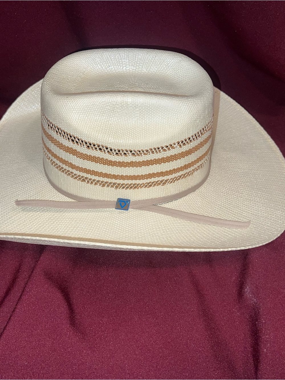 Straw Western Hat in Natural with Tan Accents